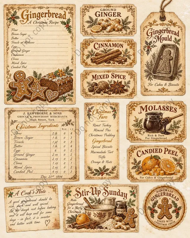 Christmas Pudding Kitchen Ephemera