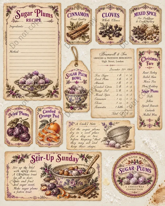 Christmas Pudding Kitchen Ephemera