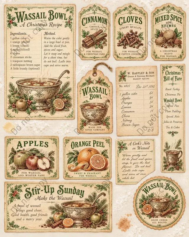 Christmas Pudding Kitchen Ephemera