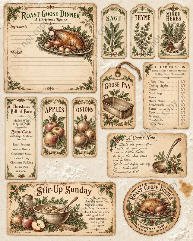 Christmas Pudding Kitchen Ephemera