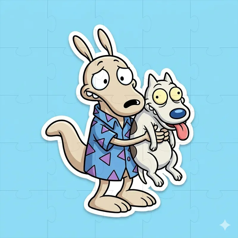 90s Character Sticker Designs