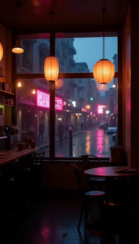 Moody Cinematic Coffee Shop Interiors