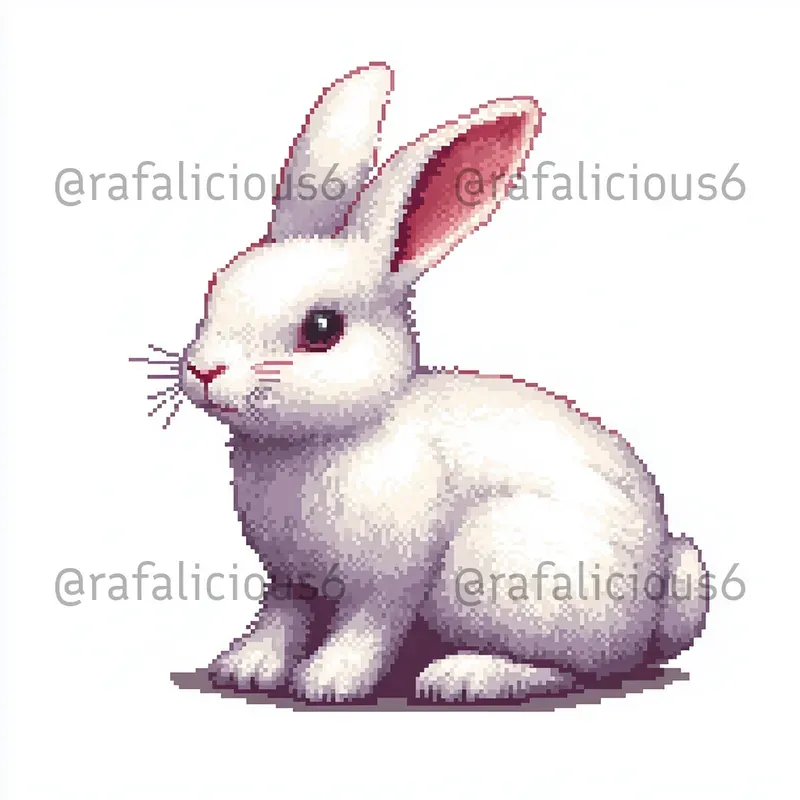 8bit Pixel Art Easter Cliparts