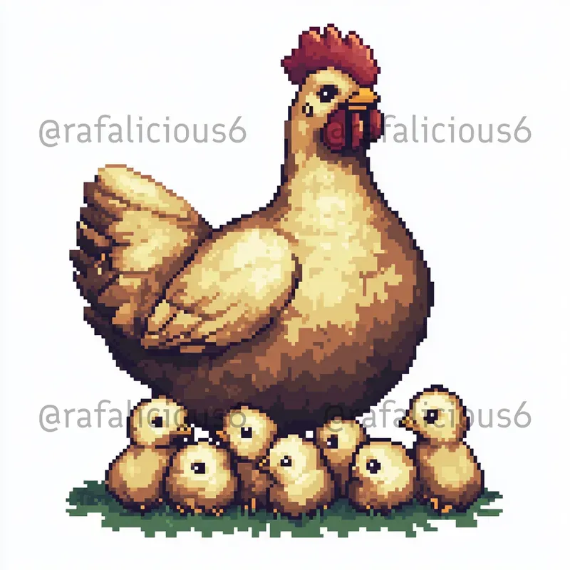 8bit Pixel Art Easter Cliparts
