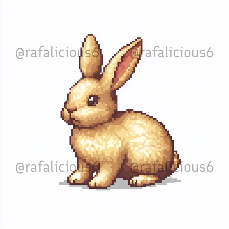 8bit Pixel Art Easter Cliparts