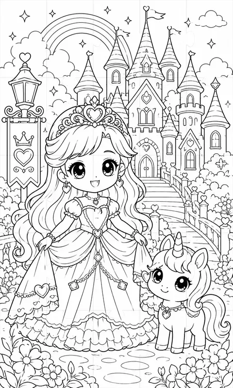 Kids Chibi Anime Coloring Books
