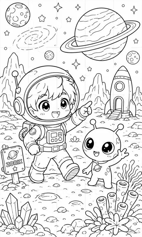 Kids Chibi Anime Coloring Books
