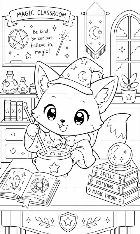 Kids Chibi Anime Coloring Books