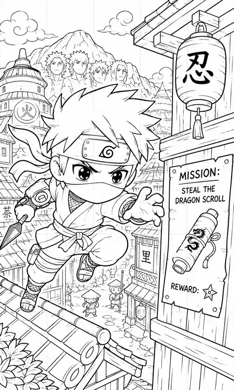 Kids Chibi Anime Coloring Books