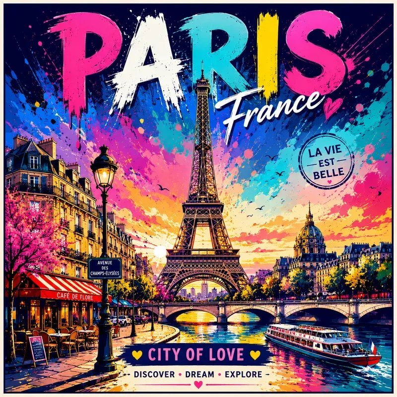 Vibrant Pop Art Travel Poster Kits