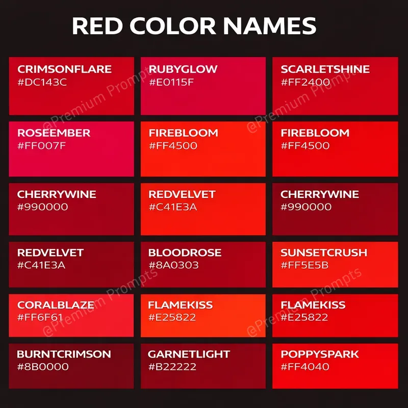 Color Swatches Chart Poster Generator
