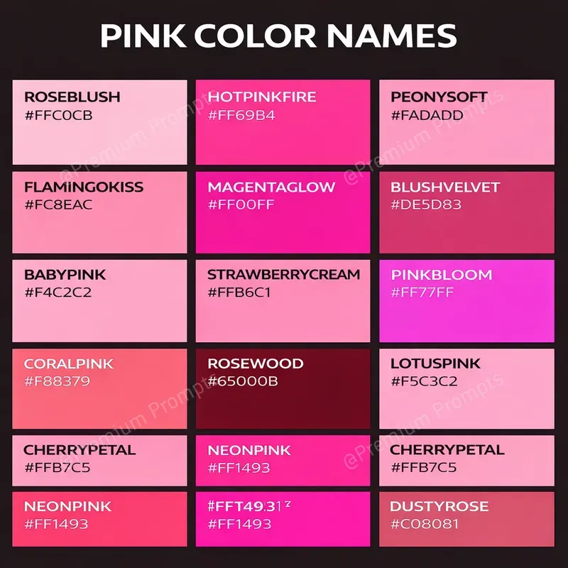 Color Swatches Chart Poster Generator