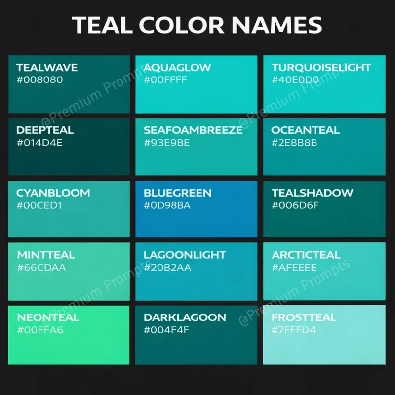 Color Swatches Chart Poster Generator
