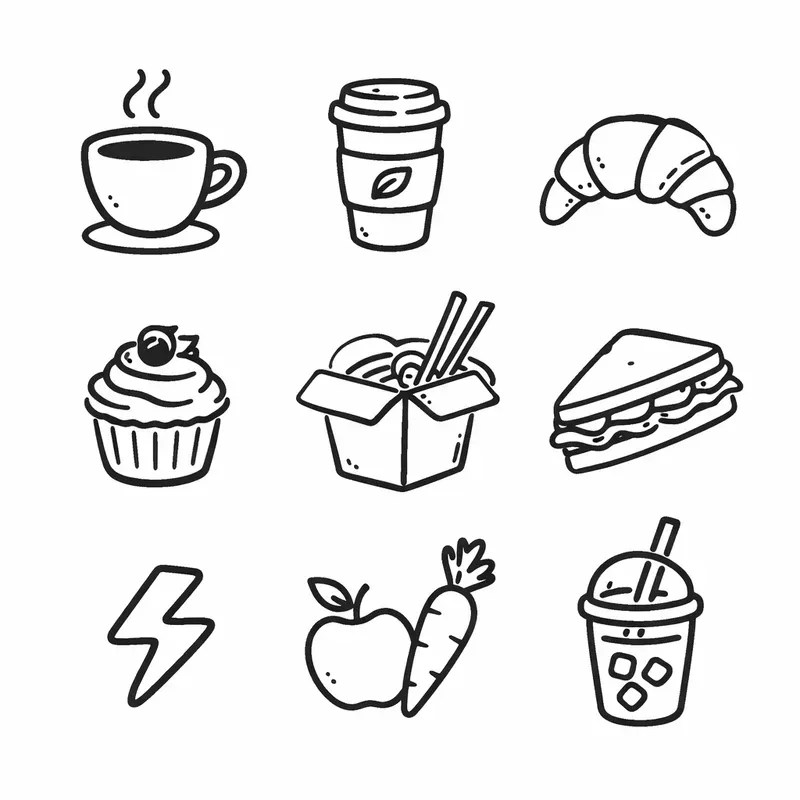 Minimalist Handdrawn Icon Systems