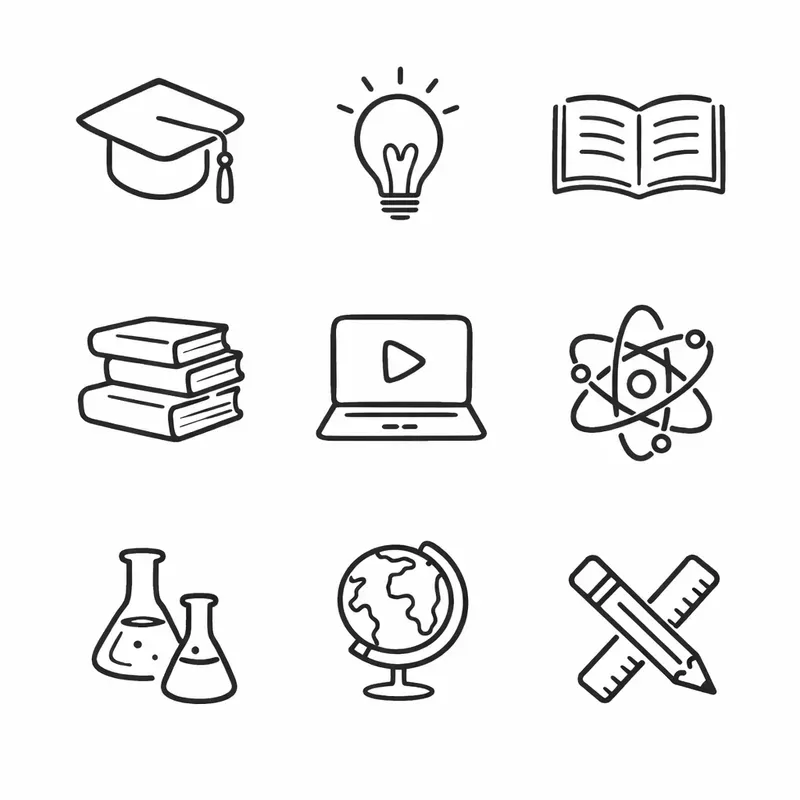 Minimalist Handdrawn Icon Systems