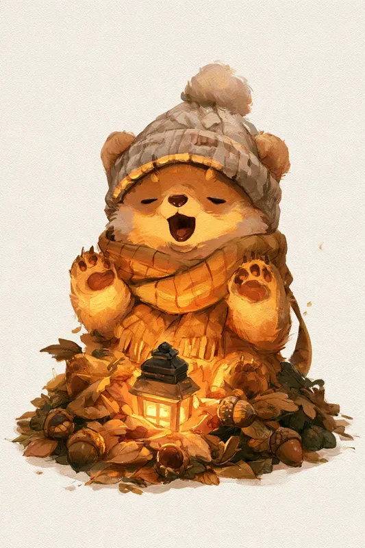 Cute Autumn Characters Art Generator