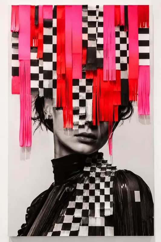 Contemporary Fringe Collage Portraits