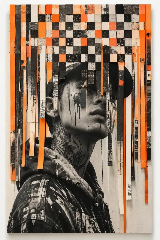 Contemporary Fringe Collage Portraits