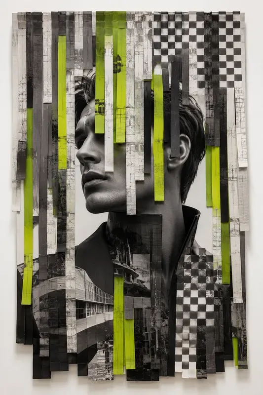 Contemporary Fringe Collage Portraits
