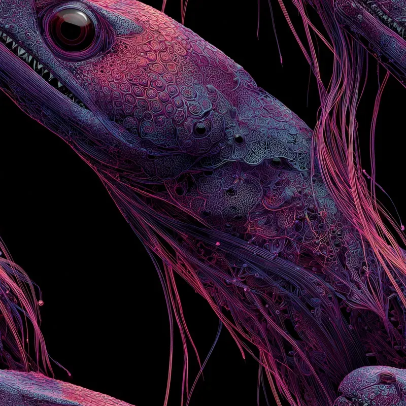 Neon Abyss Seamless Synthwave Patterns