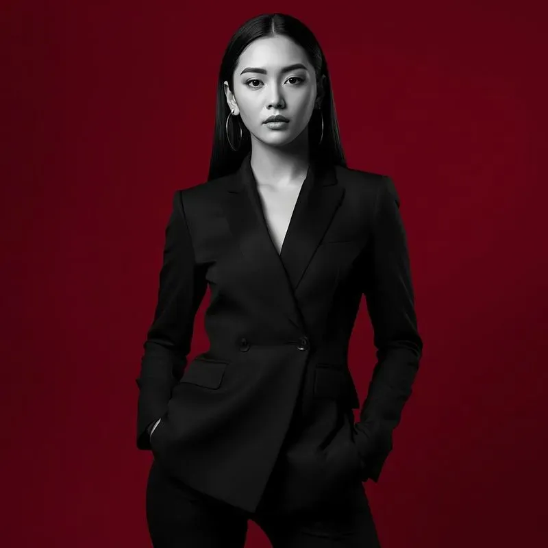 Monochromatic Luxury Fashion Portraits