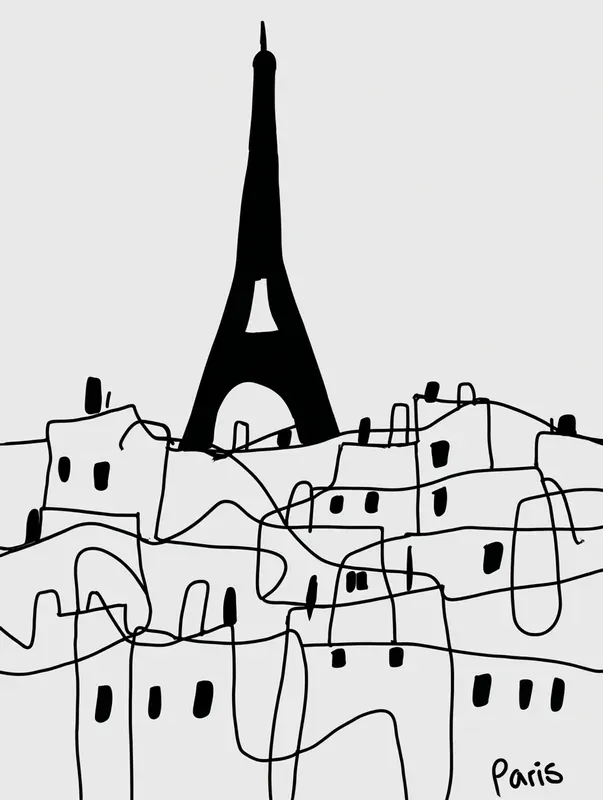Black Ink Line Art Prints