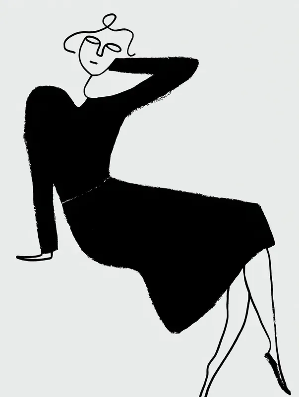 Black Ink Line Art Prints