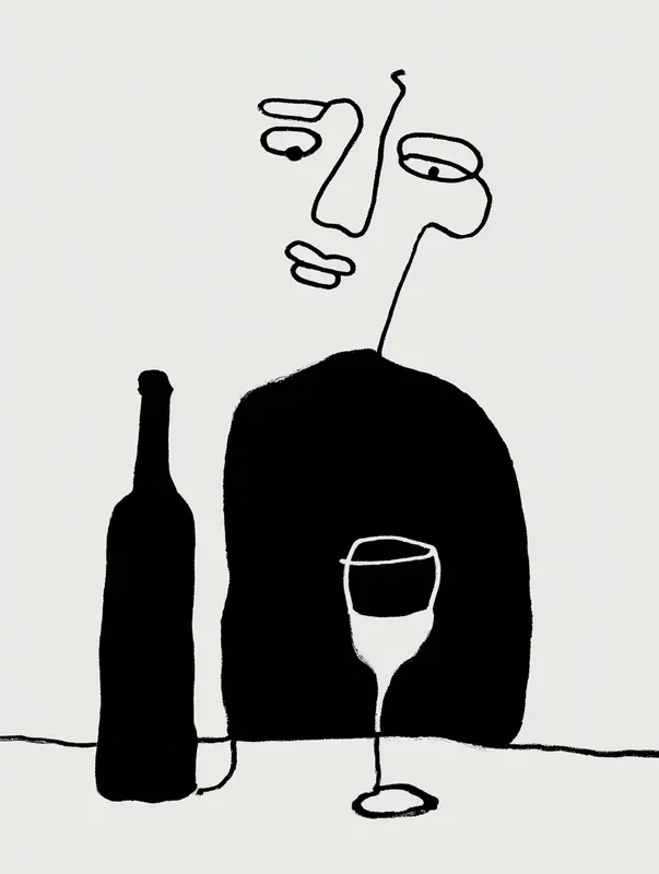 Black Ink Line Art Prints