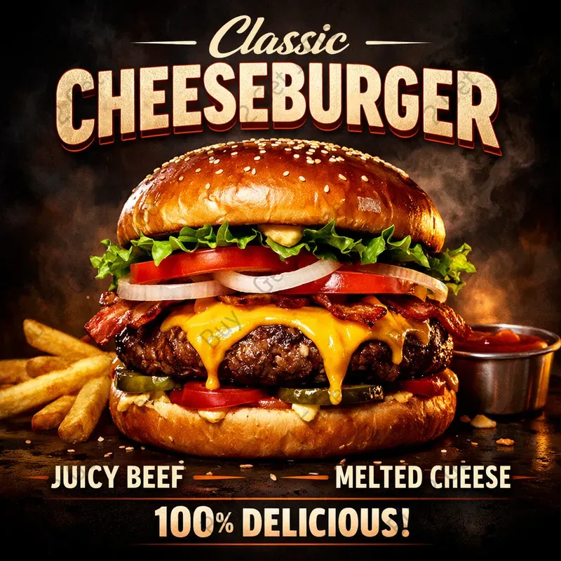 Bold Restaurant Food Poster Designs