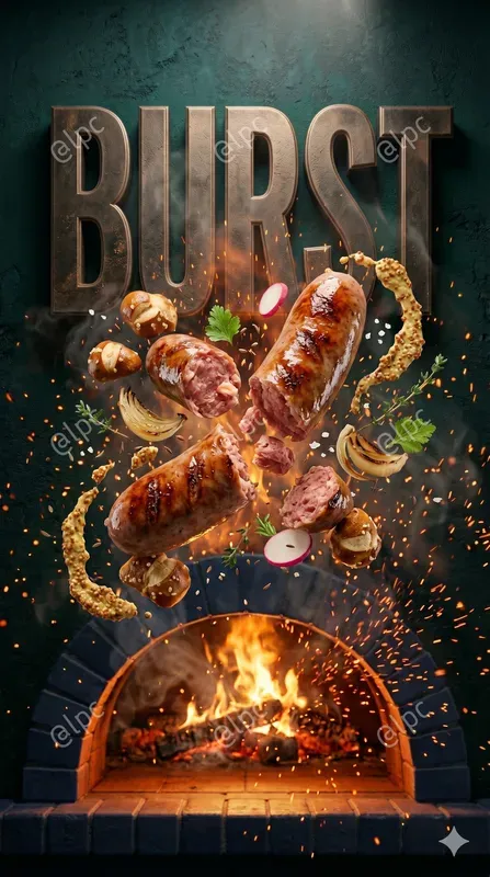 3D Exploded Food Advertising Posters