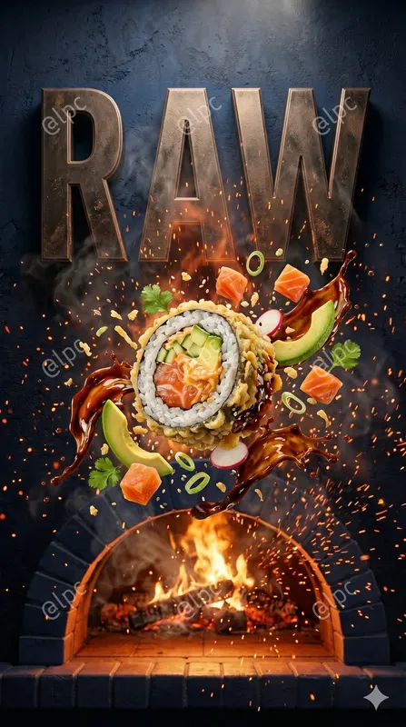 3D Exploded Food Advertising Posters