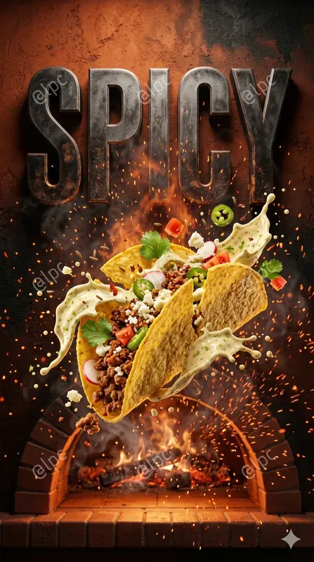 3D Exploded Food Advertising Posters