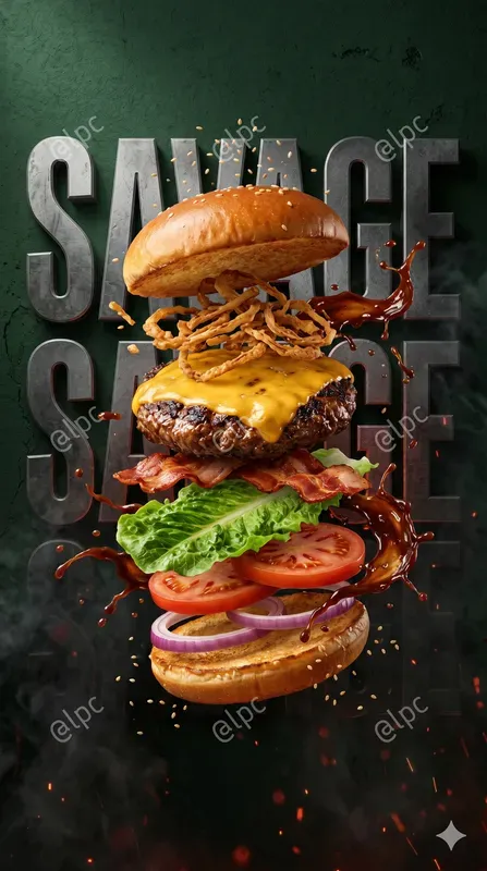 3D Exploded Food Advertising Posters