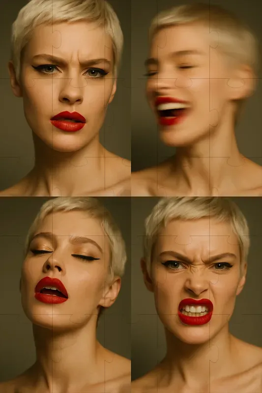 Realistic Close Up Portrait Collages