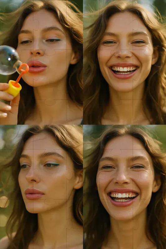 Realistic Close Up Portrait Collages