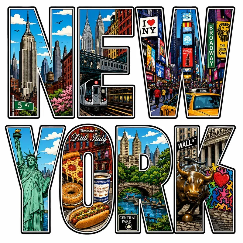 Pop Art City Letter Posters 3D