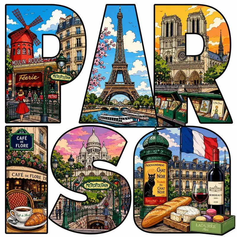 Pop Art City Letter Posters 3D