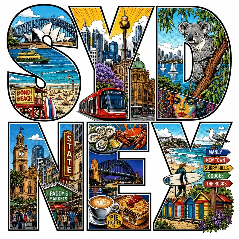 Pop Art City Letter Posters 3D