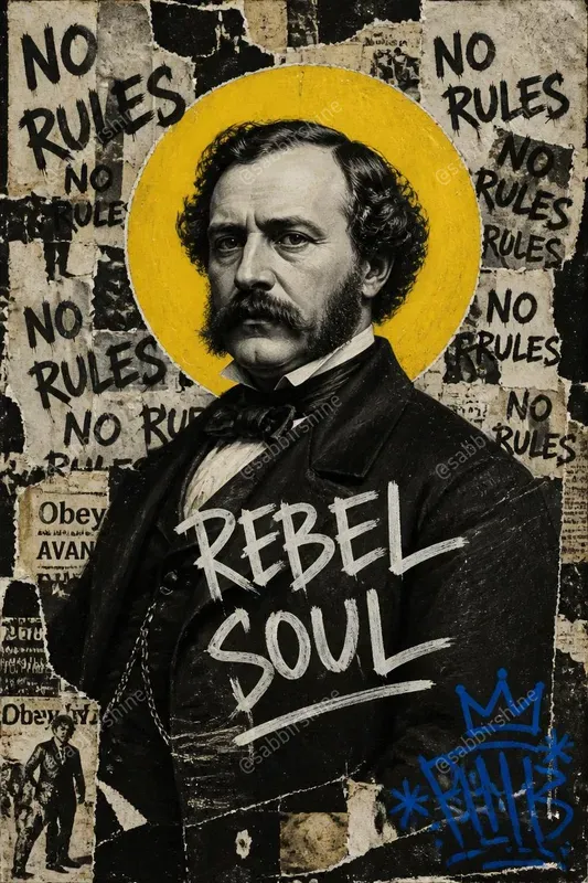 Grunge Streetart Portrait Collage Gens
