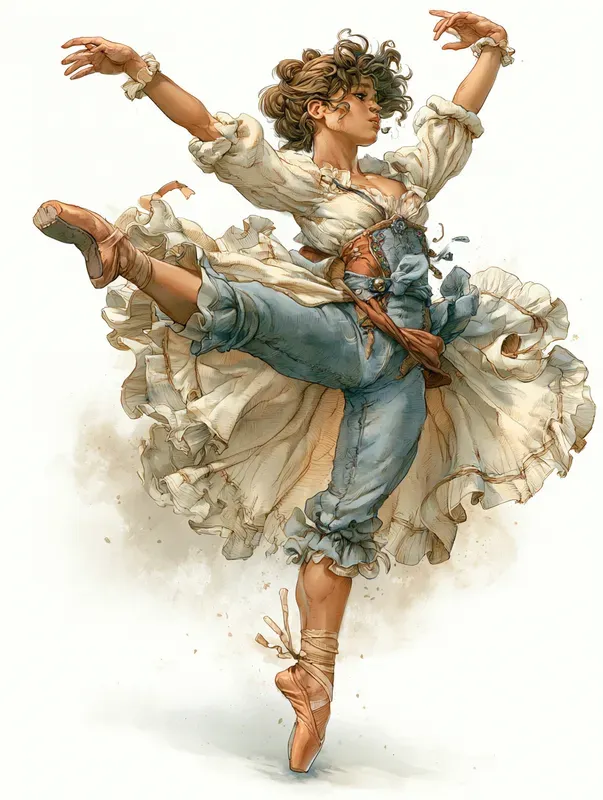 Cinematic Watercolor Characters