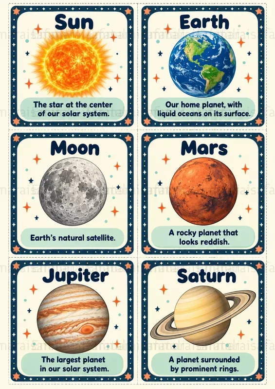 Illustrated Flashcard Sheets Generator