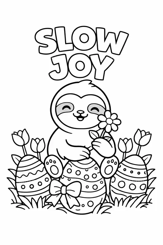 Easter Coloring Book Line Art