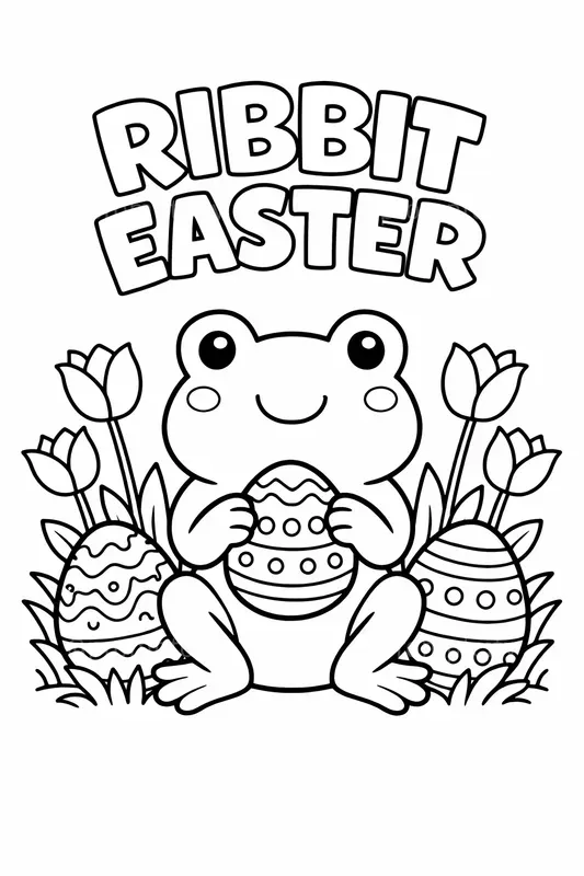 Easter Coloring Book Line Art