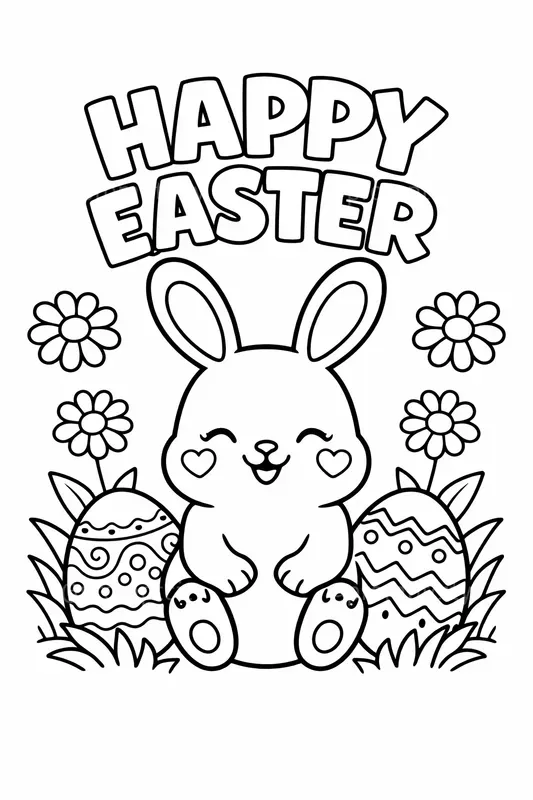 Easter Coloring Book Line Art