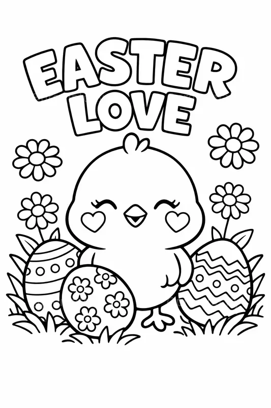 Easter Coloring Book Line Art