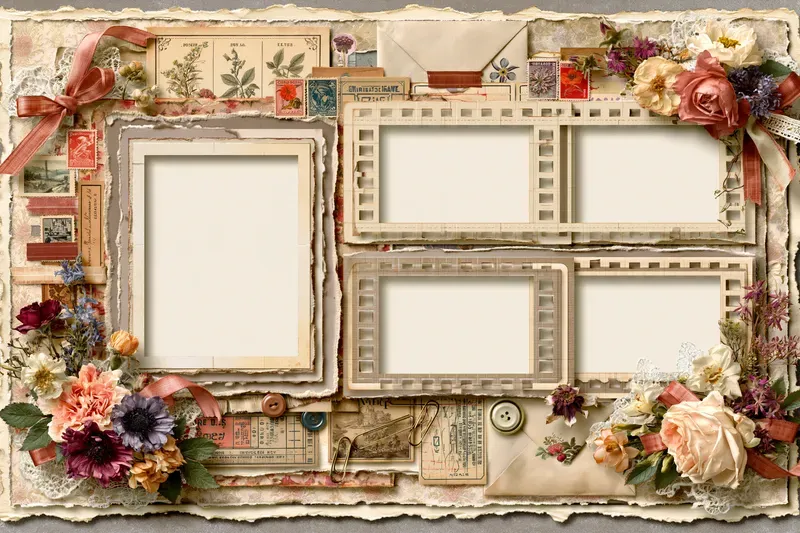 Vintage Printable Scrapbook Pages