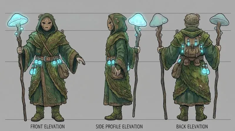 360 Orthographic Character Turnarounds