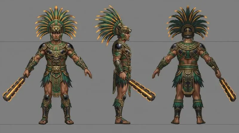 360 Orthographic Character Turnarounds