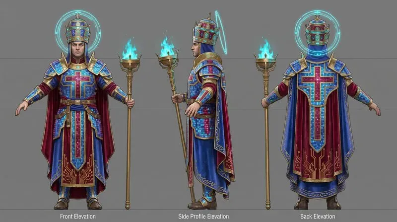 360 Orthographic Character Turnarounds