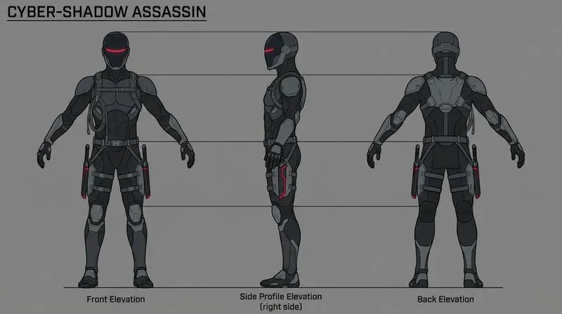360 Orthographic Character Turnarounds